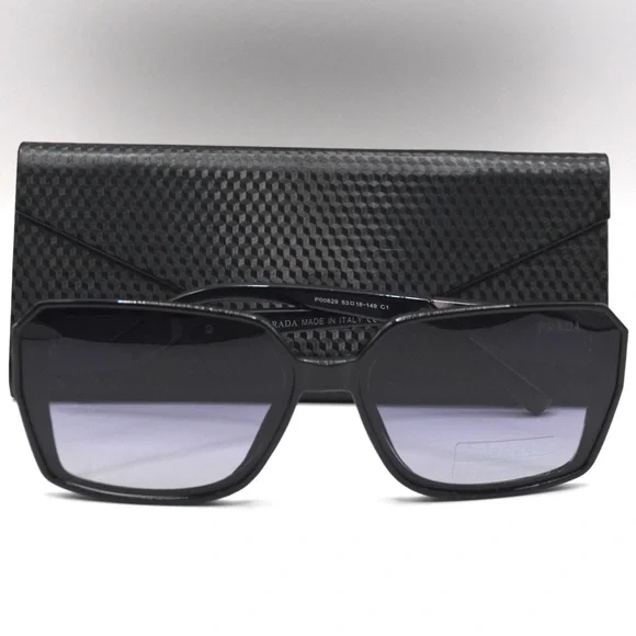 Prada Women’s Oversized Sunglasses | Black Frame | Gray Gradient | New | No Box - Picture 6 of 15